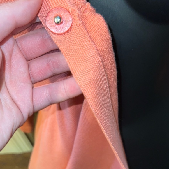 J. Jill Peplum Coral Knit Sweater Cardigan With Button Closure Size XS - Picture 9 of 13